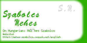 szabolcs mehes business card